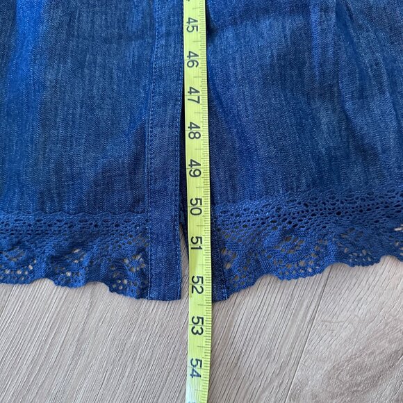 NWT Denim Maxi Dress sz L (T) - Denim Blue - Picture 14 of 16